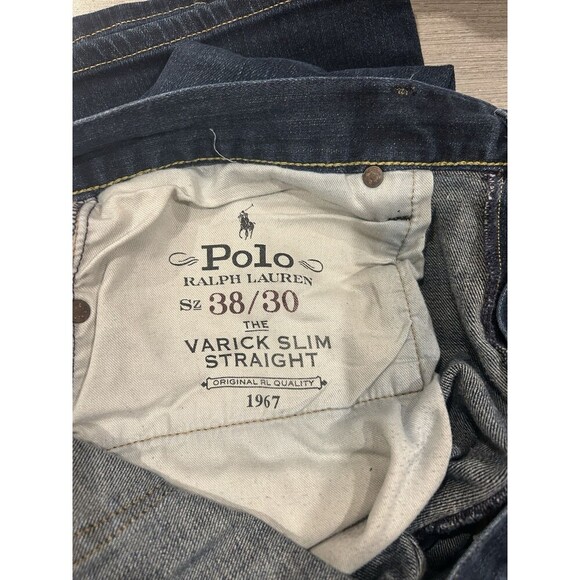Polo Ralph Lauren Varick Slim Straight Dark Wash Men’s Jeans 38x30 - Picture 4 of 9